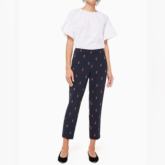 Kate Spade Fox Glen Pants Trousers Slim Straight - Picture 1 of 9